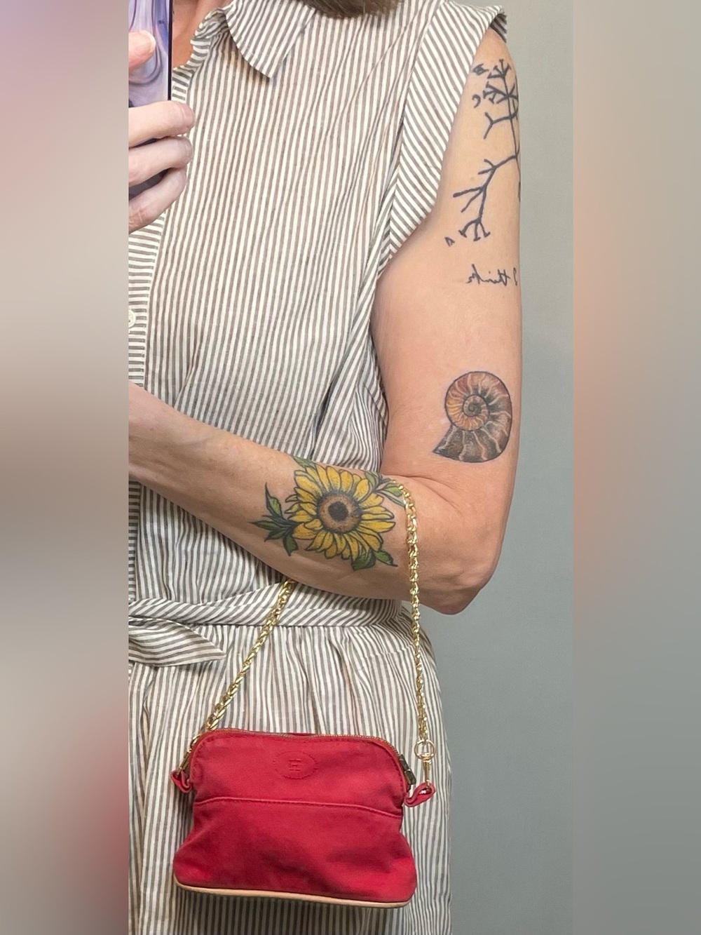 Hermes Authentic Vintage Mini Red Canvas Bag with Tan Leather Accents